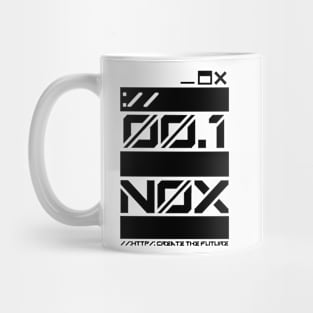 "N0X Create The Future" Black Cyberpunk/Sci Fi Design Mug